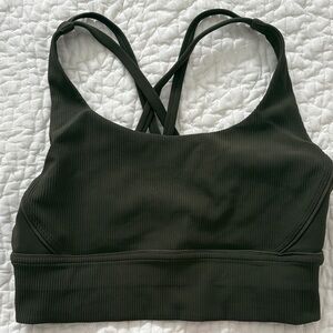 Lululemon Athletica Olive Sports Bra Size 8